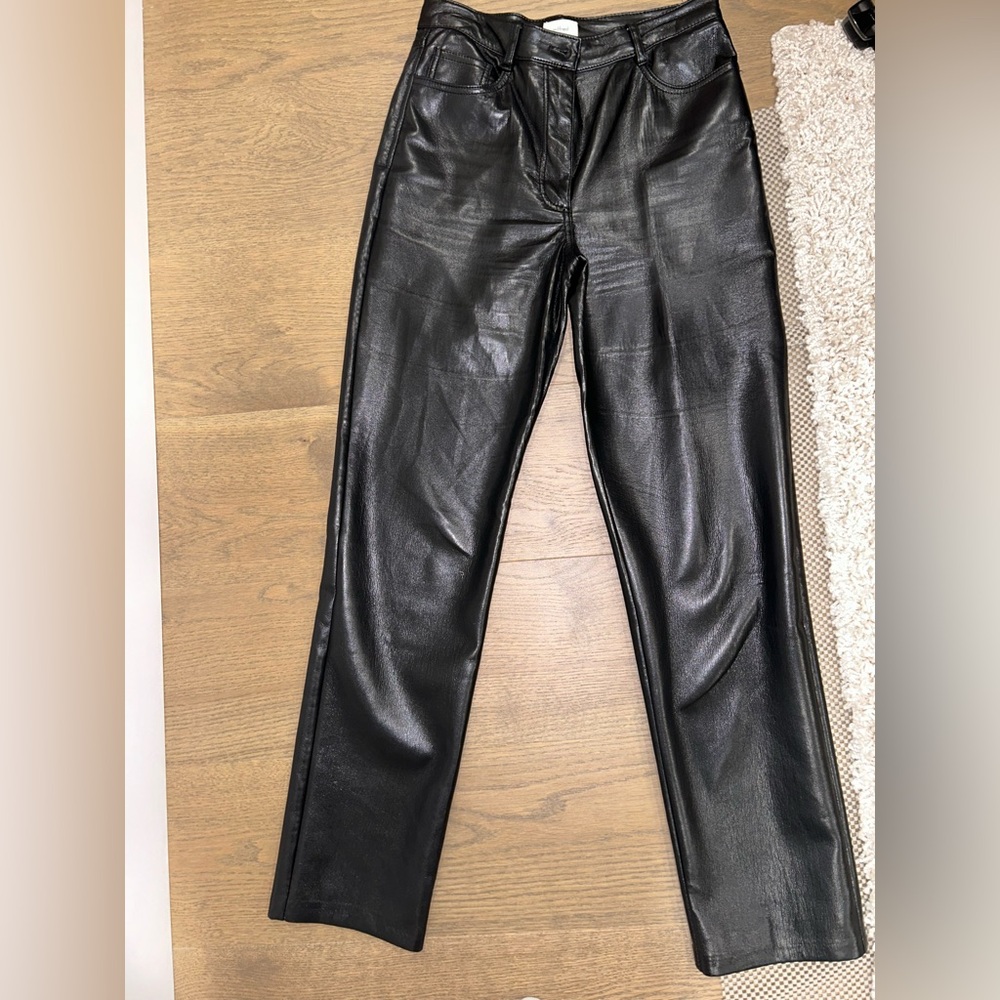 Black Leather Pants- aritzia